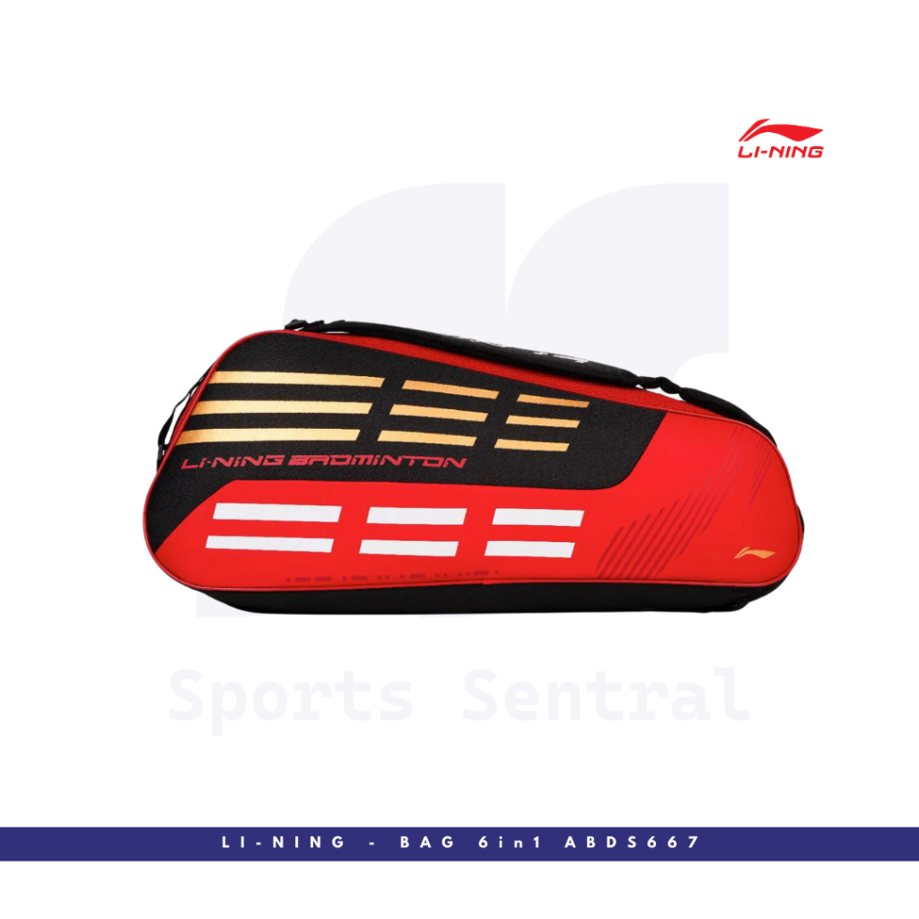 Lining Tas Raket Badminton 6in1 Parallel Kit Bag ABDS667 ( Thermo )
