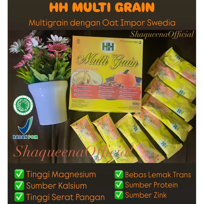 

HH MULTIGRAIN HWI 100% ORIGINAL | HHMG | MINUMAN SEREAL RENDAH LEMAK BERPROTEIN TINGGI