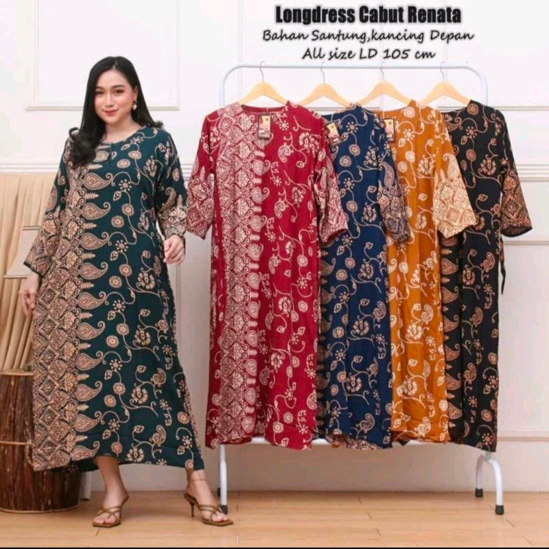 Daster Rayon Longdress Panjang lengan panjang Ld 110 Tali samping