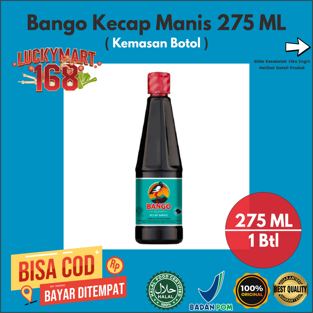 

BANGO Kecap Manis Bango Botol 275 ML [ Kemasan Botol ]