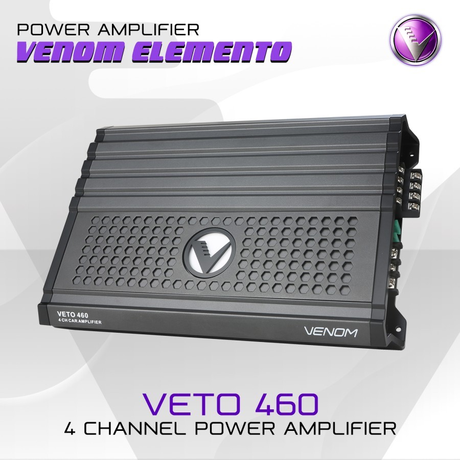 Power 4 Channel Venom Veto 460 / Power Amplifier Mobil 4 Channel