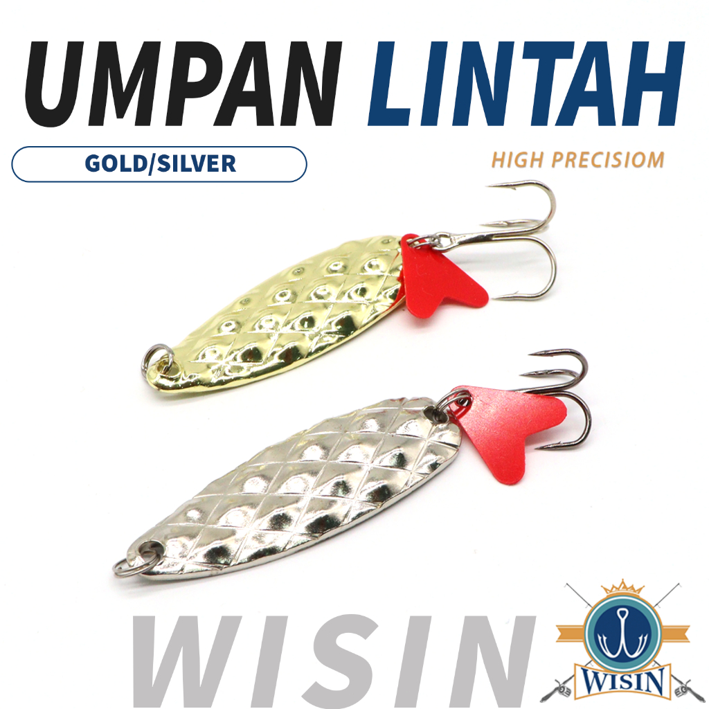 WISIN Spoon Nanas Ekor Merah 9g Lure Umpan Laut - Free Ongkir Shopee
