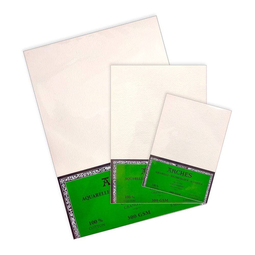 

Arches Aquelle Watercolour Cold Pressed 300G 5 Sheets