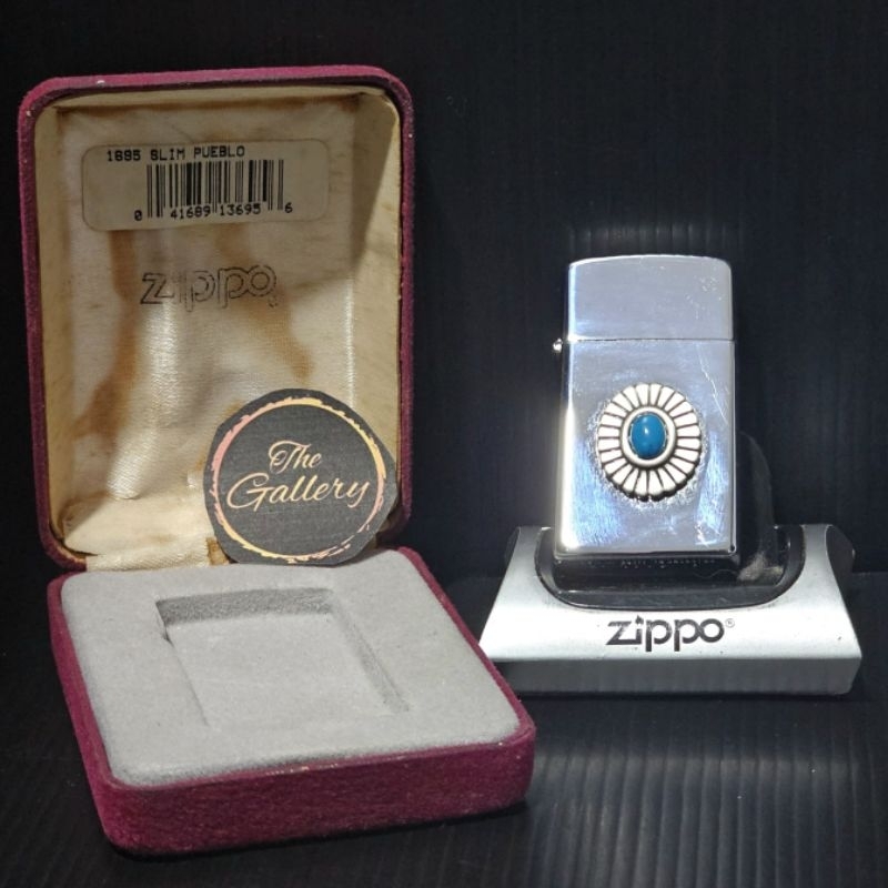 ⭐️⭐️⭐️⭐️⭐️ ORIGINAL ZIPPO SLIM TURQUOISE TAHUN 2002 RARE NOS