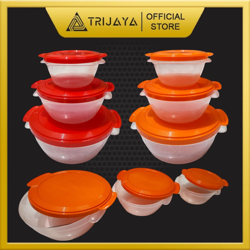 BIGGY Pavia Bowl Set isi 3 pcs Susun Tempat Wadah Makanan Sayur