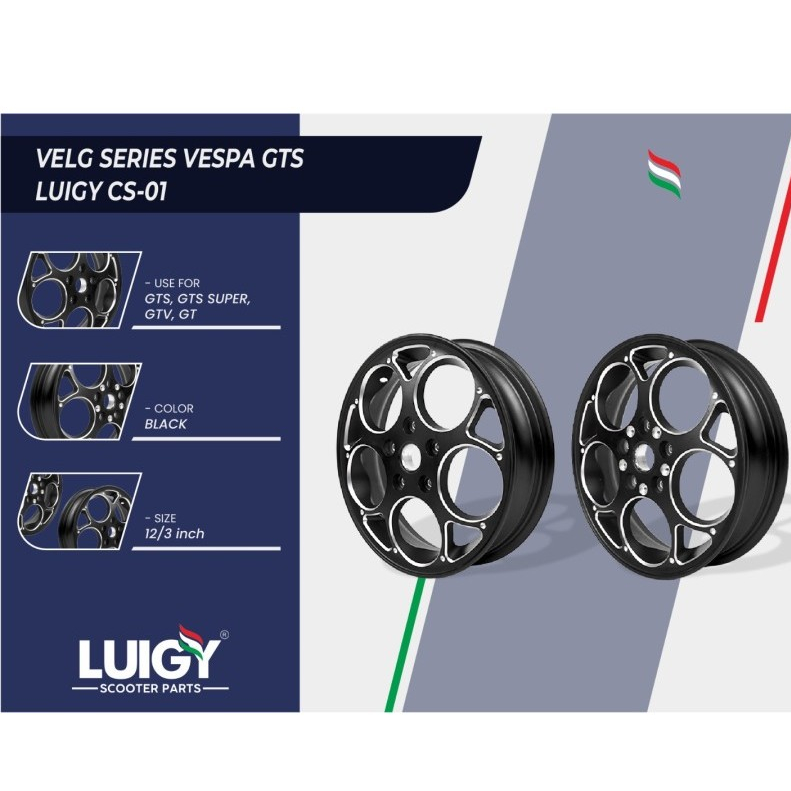 Velg Vespa Matic GTS GTS Super GTV GT CS-01 Luigy