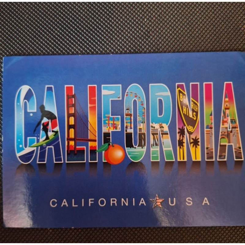 

kartu pos California amerika/california usa postcard
