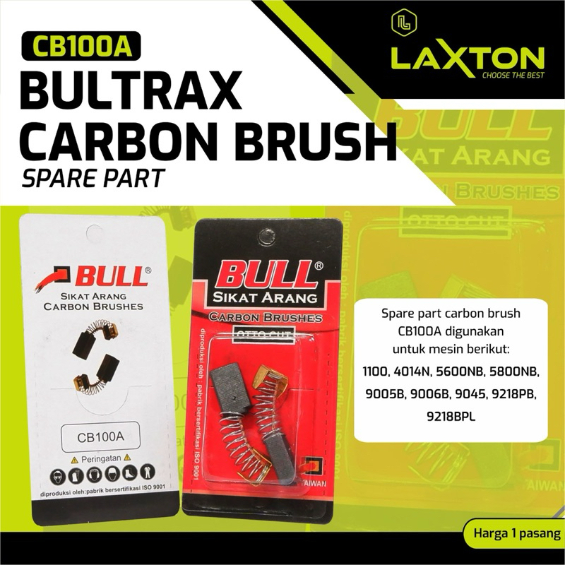 Bultrax CB100A sparepart carbon brush cb sikat arang
