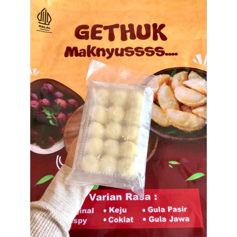 

VIRAL!! gethuk bola maknyus varian coklat/keju khas salatiga 1pack isi 15pcs - vakum