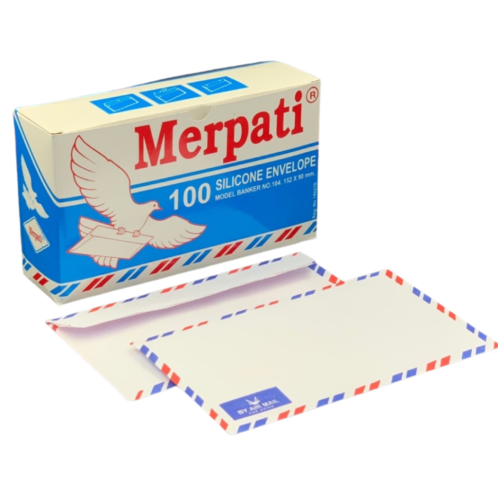 

AMPLOP MERPATI AIRMAIL NOMOR 104 70GSM SILIKON / PEREKAT ISI 100PCS