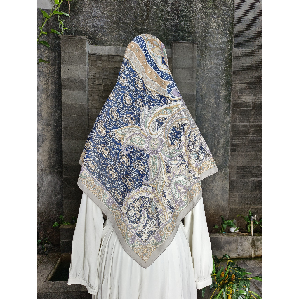 Kerudung Jilbab Hijab Turki Karaca Katun Motif Cakra 120x120