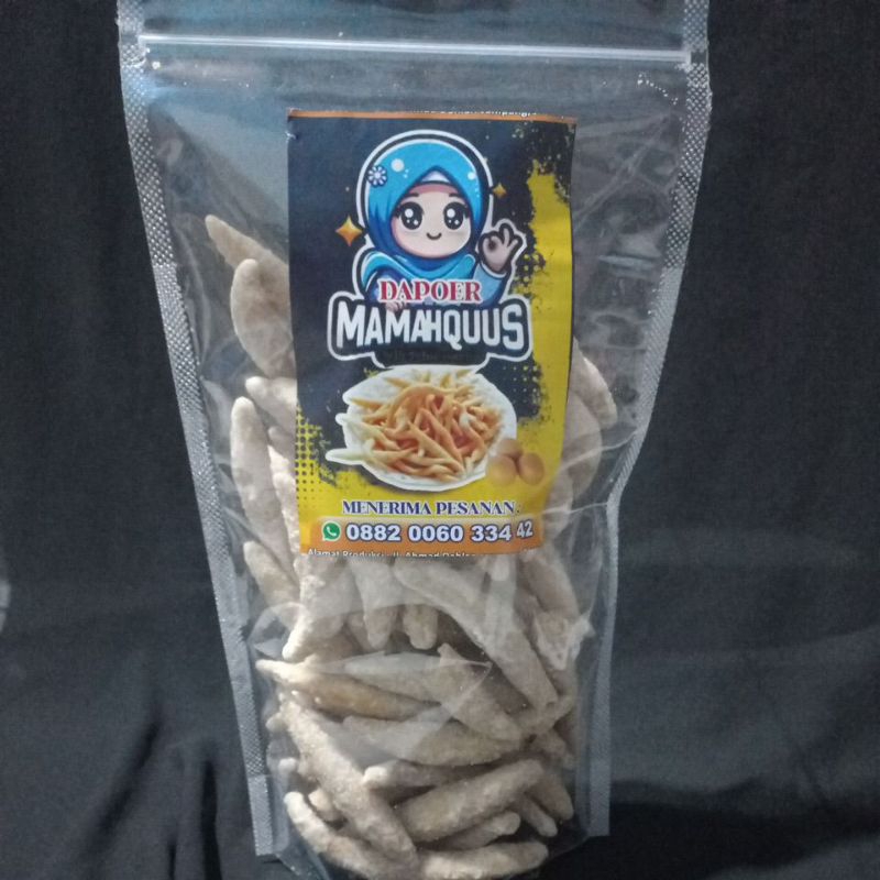 

Cemilan gurih telur blanak varian ori dan manis