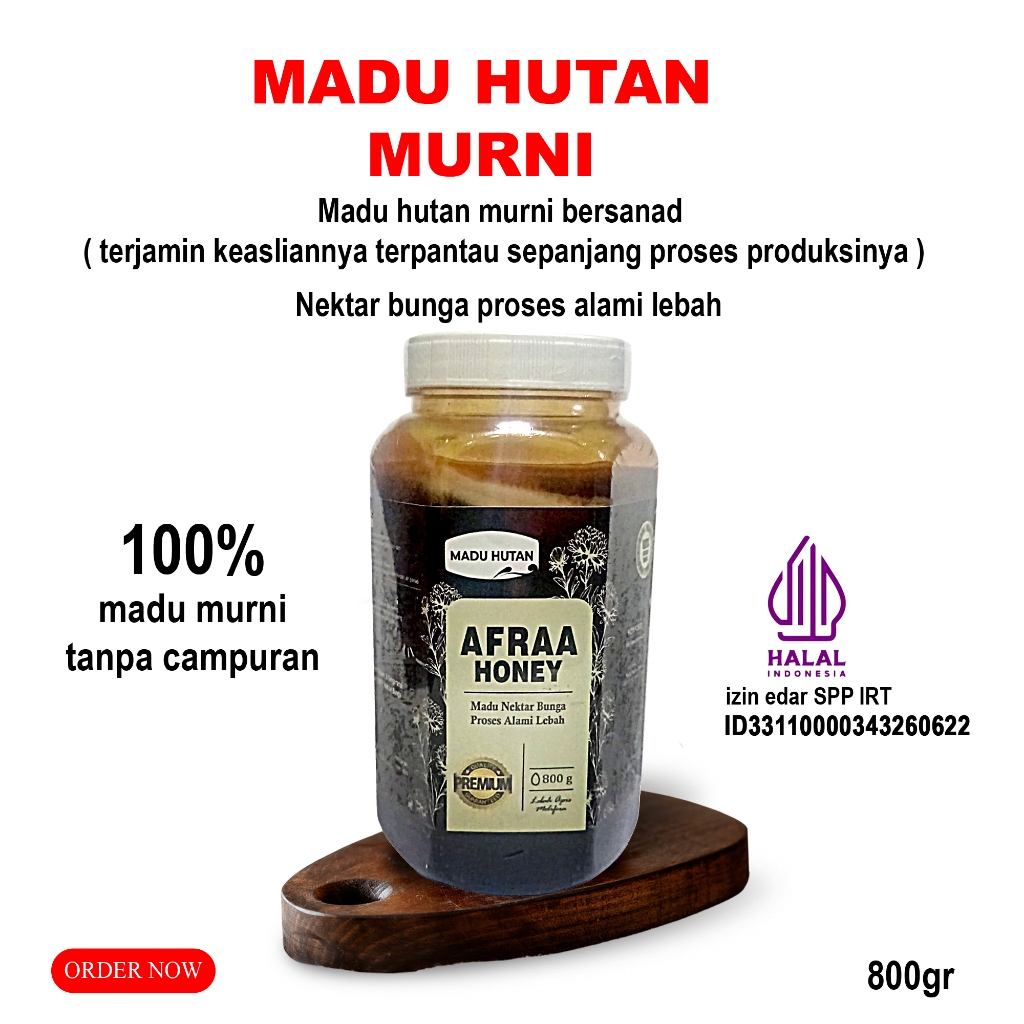 

Madu Hutan Murni tanpa campuran 800gr