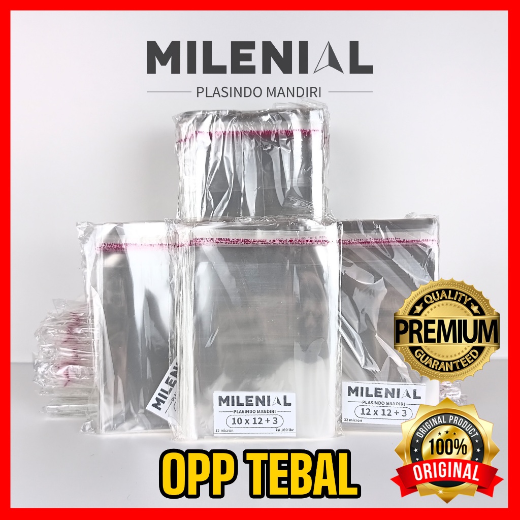 Plastik OPP Tebal / Kantong OPP Tebal Isi 100 lbr