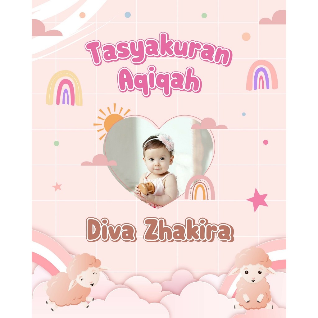 UNDANGAN AQIQAH / UNDANGAN TASYAKURAN AQIQAH / UNDANGAN DIGITAL TASMIYAH AQIQAH 1
