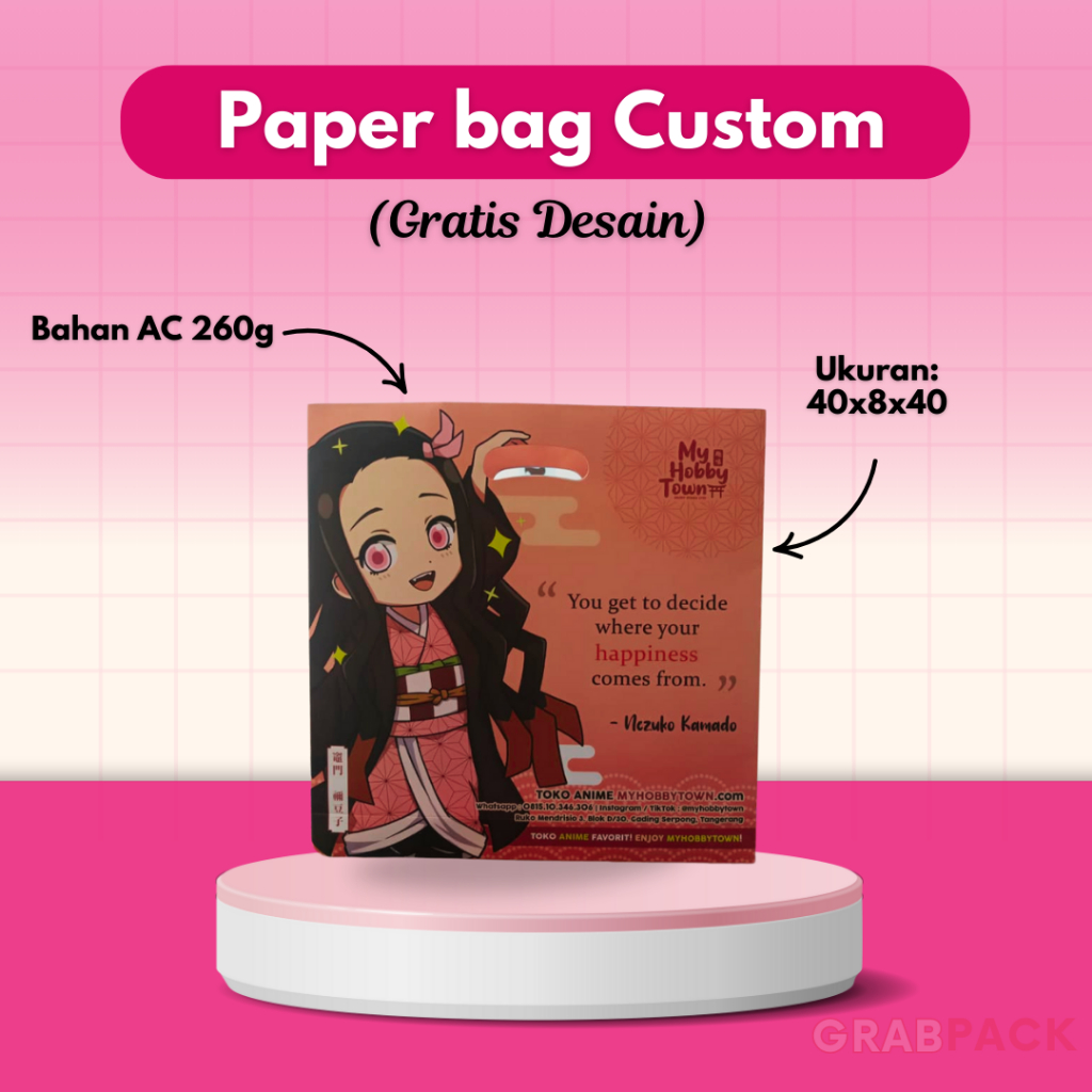 

Cetak Paper bag Custom lubang pegangan tangan Paperbag kado aesthetic murah berkualitas di jakarta