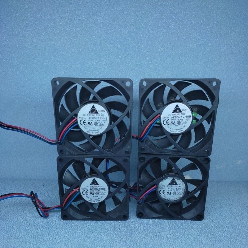 Fan 7cm Delta brushless 7cm DC. 12v 3pin dan 4pin HIGH SPEED EX. FAN PROCECOR