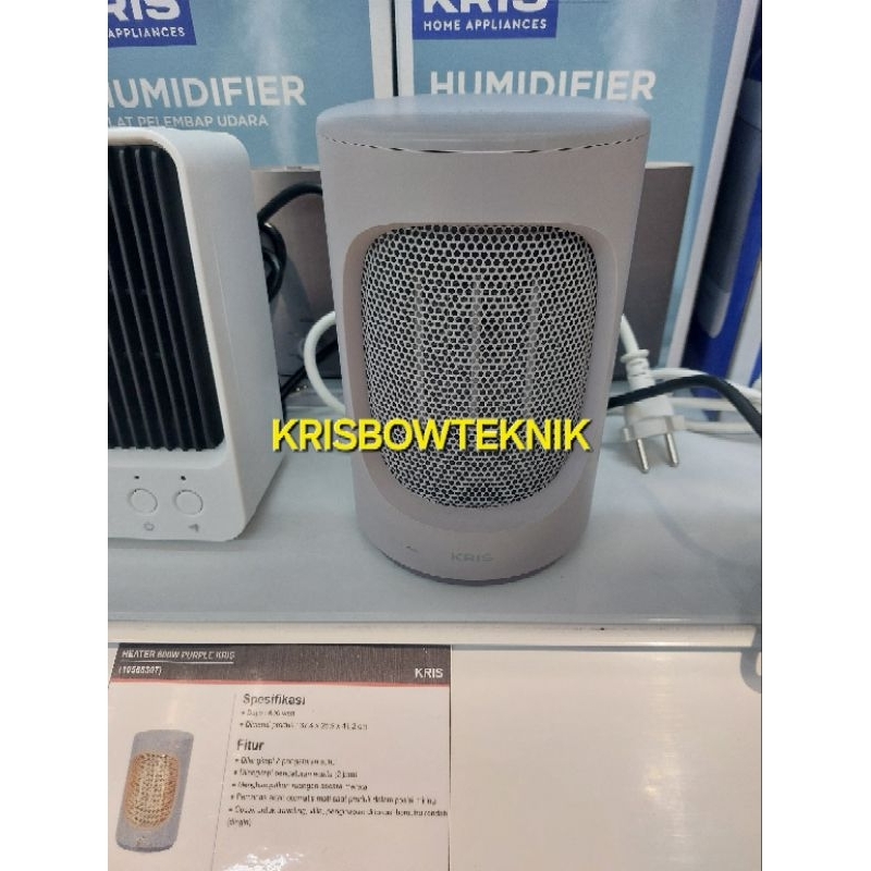 penghangat ruangan kris heater pemana ruangan mini heater portable purple