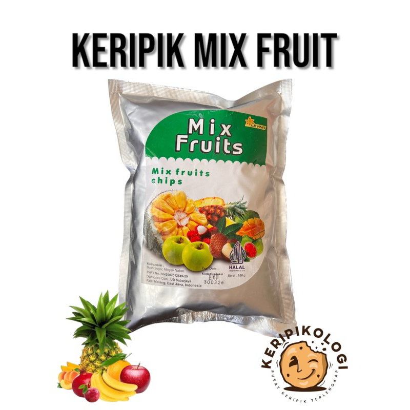 

KERIPIK BUAH MIX FRUIT ASLI 150Gr GROSIR