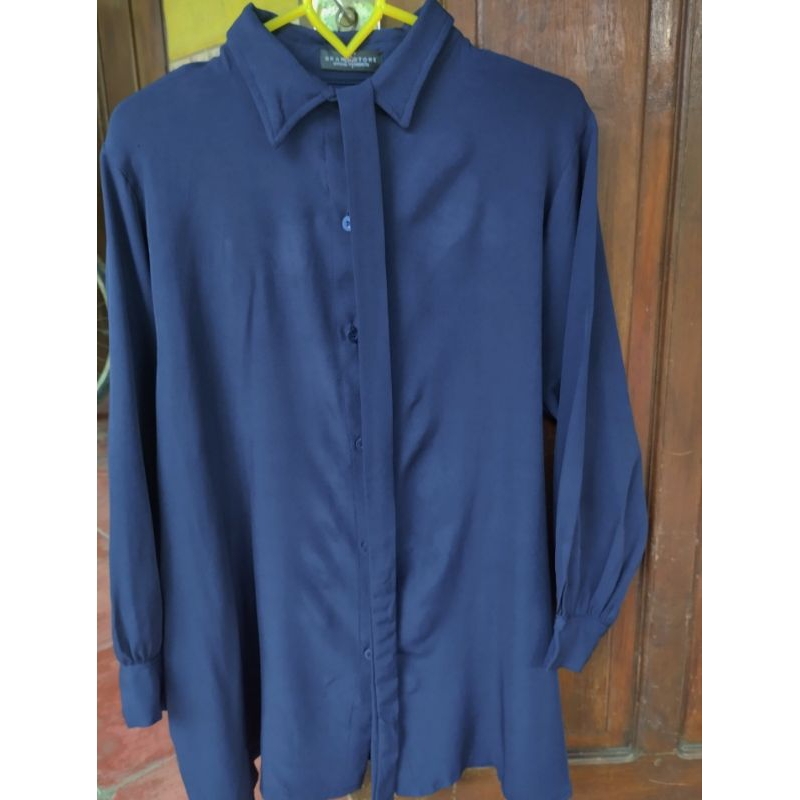 Atasan Kemeja Belt Premium Fashion Blouse Muslim Wanita-Brand 3sisters
