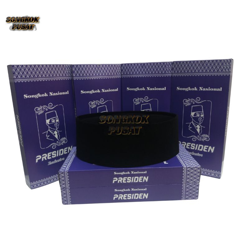 SONGKOK NASIONAL PECI HITAM KOPYAH HITAM NON AC