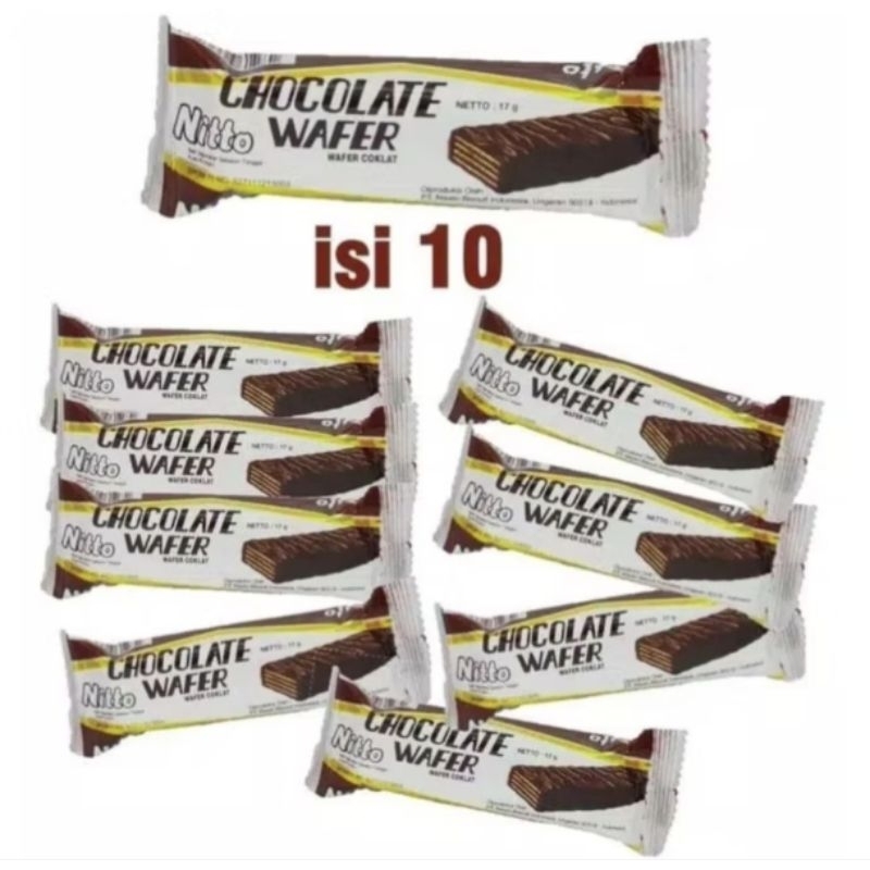 

Nissin Nitto Chocolate Wafer Coklat 1 Pack Isi 10Wafer Nissin