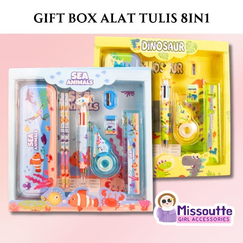 

stationery set 8in1 | paket alat tulis | kado anak sekolah | kado natal anak | kado ulang tahun