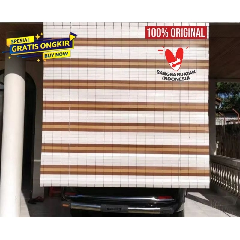 Terangbenderang_ ( Stok)Tirai Pvc Outdoor Tahan Panas Dan Tahan Air Hujan Kerai Outdoor Tahan Panas