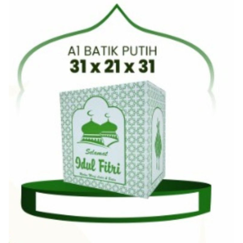 

KARDUS LEBARAN PARCEL BATIK PUTIH 31×21×31cm