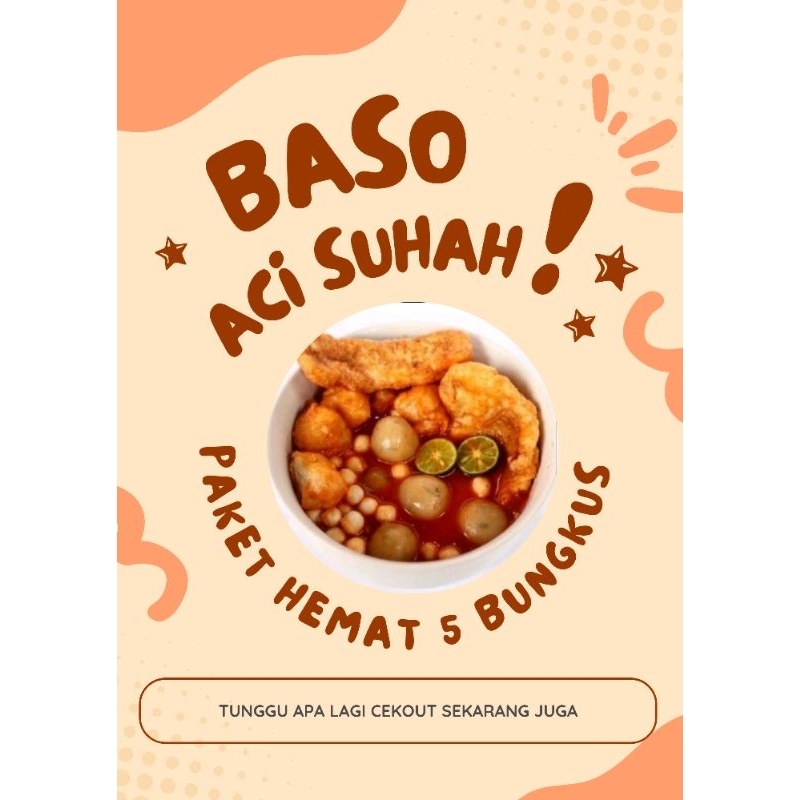 

[PAKET SERU isi 5 BUNGKUS] Baso Aci khas bogor / boci /Cemilan Bakso Aci