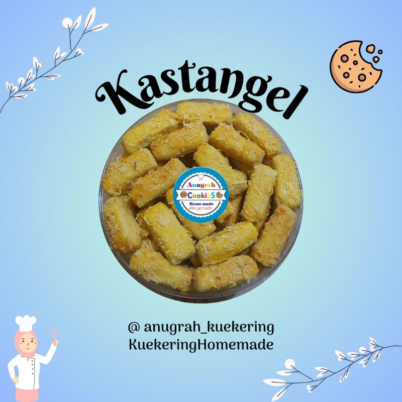 

Kue Kering Kastangel KEMASAN TOPLES UKURAN 250 gr