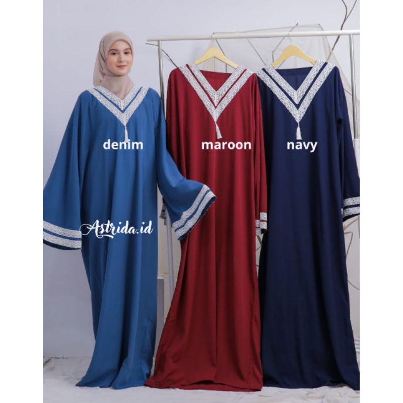 Mukena Abaya Sholat Jenahara bahan wolfis