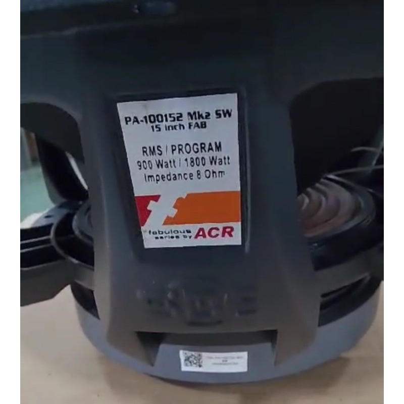 Speaker 15 Inch Inci 15" Subwoofer Fabulous PA-100152 by ACR 100152