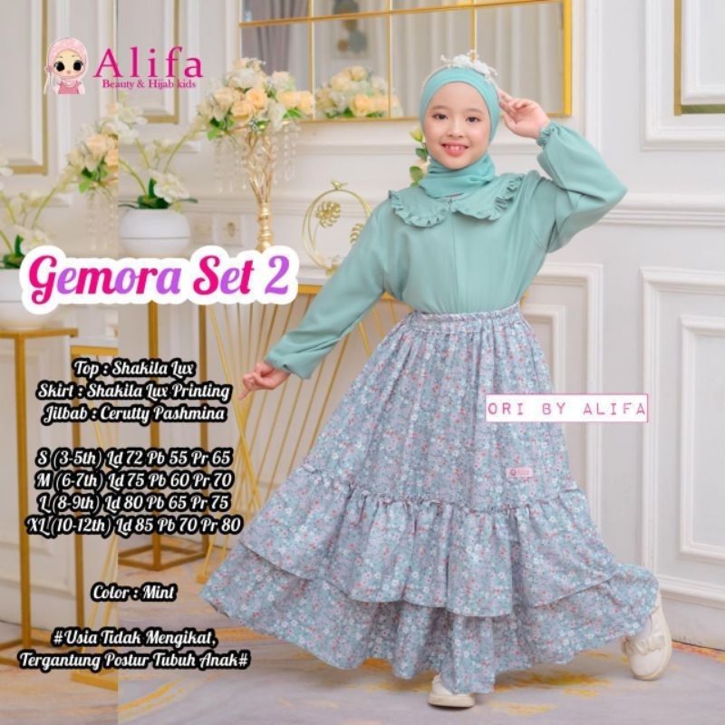 Gemora kids set hijab By Alifa