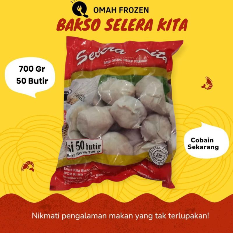 

BAKSO SELERA KITA 700 GRAM ISI 50 PCS BASO FROZEN FOOD