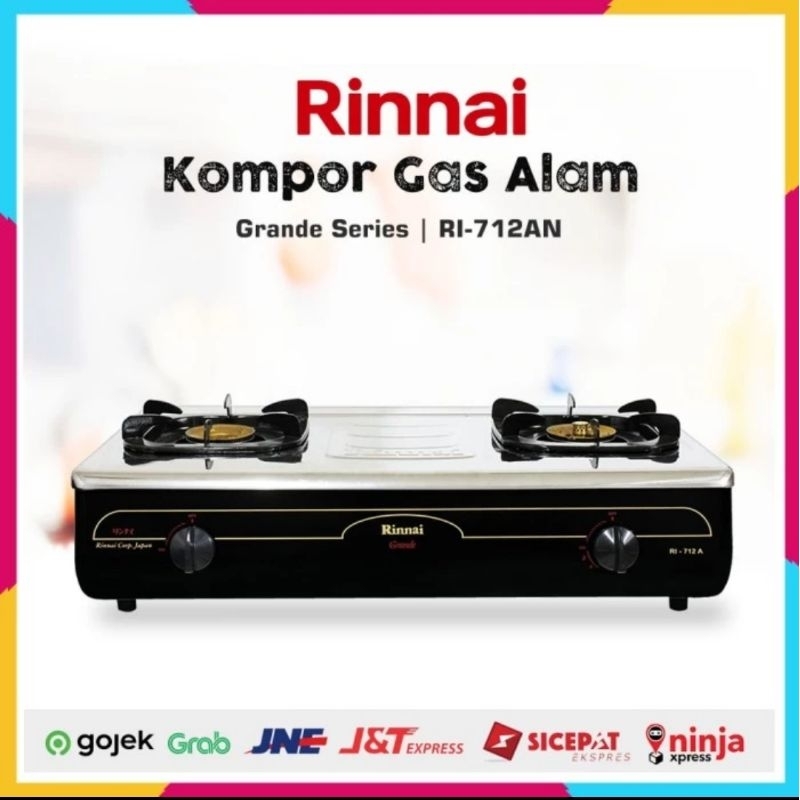 RINNAI KOMPOR GAS ALAM/GAS BUMI 2TUNGKU RI-712AN