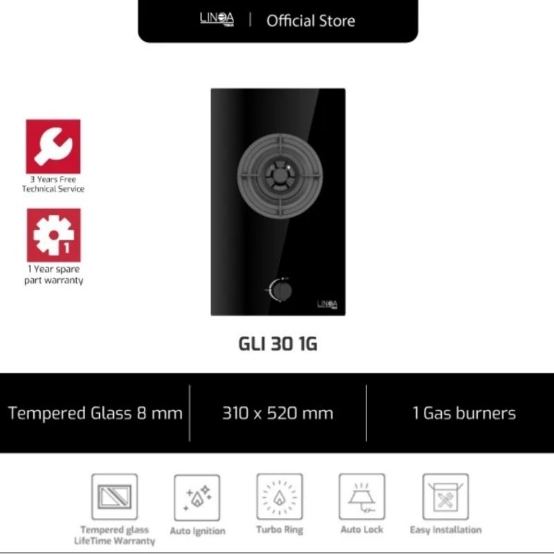 LINEA KOMPOR TANAM GAS 1TUNGKU GLI 30.1G