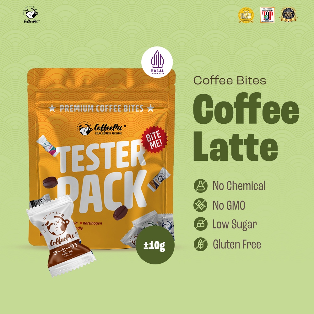 

Coffeepii Indonesia - Tester Pack - Coffee Latte | Coffee Candy | Low Sugar | Vegan Friendly | Snack Import Jepang (12pcs)