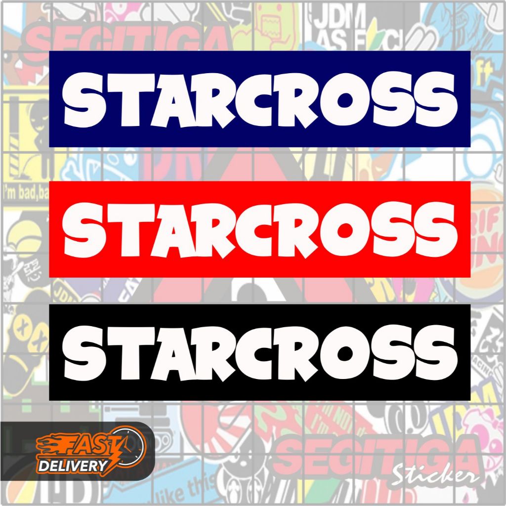 

Sticker Band STARCROSS Ukuran 10x2 Cm