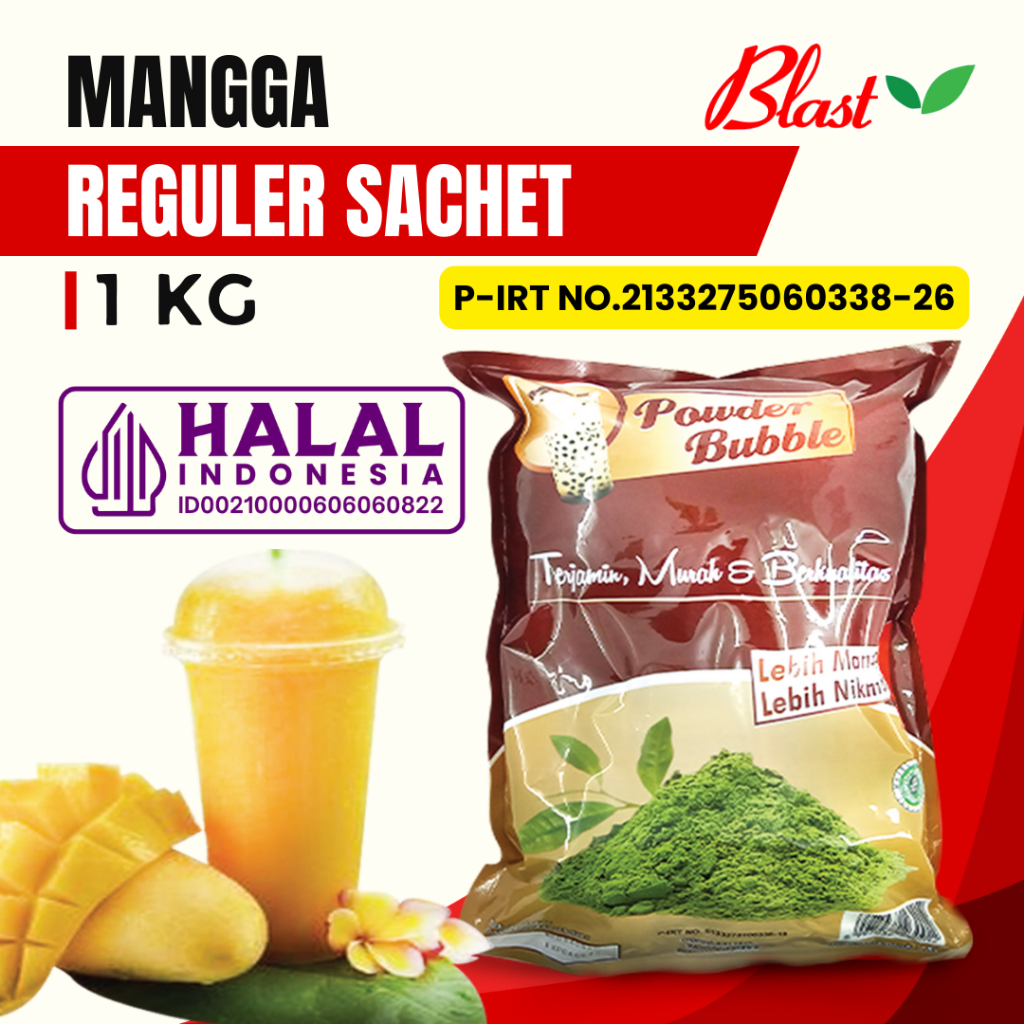 

Bubuk MANGGA 1 KG - Bubuk Minuman Mango - Powder Rasa Mix. Creamer + Gula