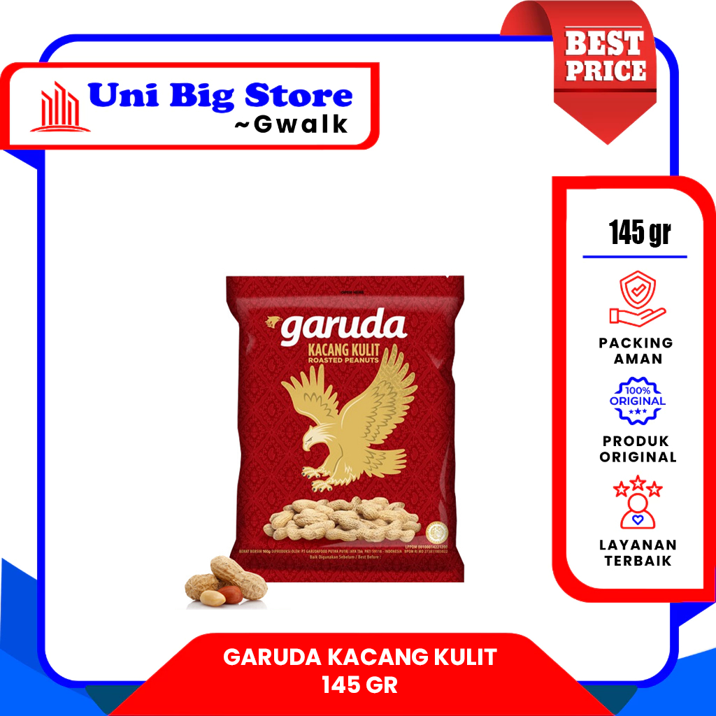 

KACANG KULIT GARUDA ROASTED PEANUTS - 145 gr