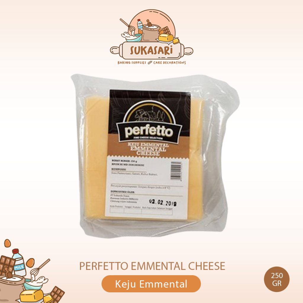 

Perfetto Emmental Cheese 250 Gr / Keju Emmental