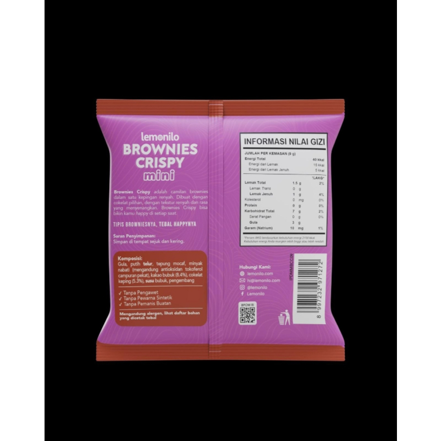 

Lemonilo brownies crispy mini 10 bungkus