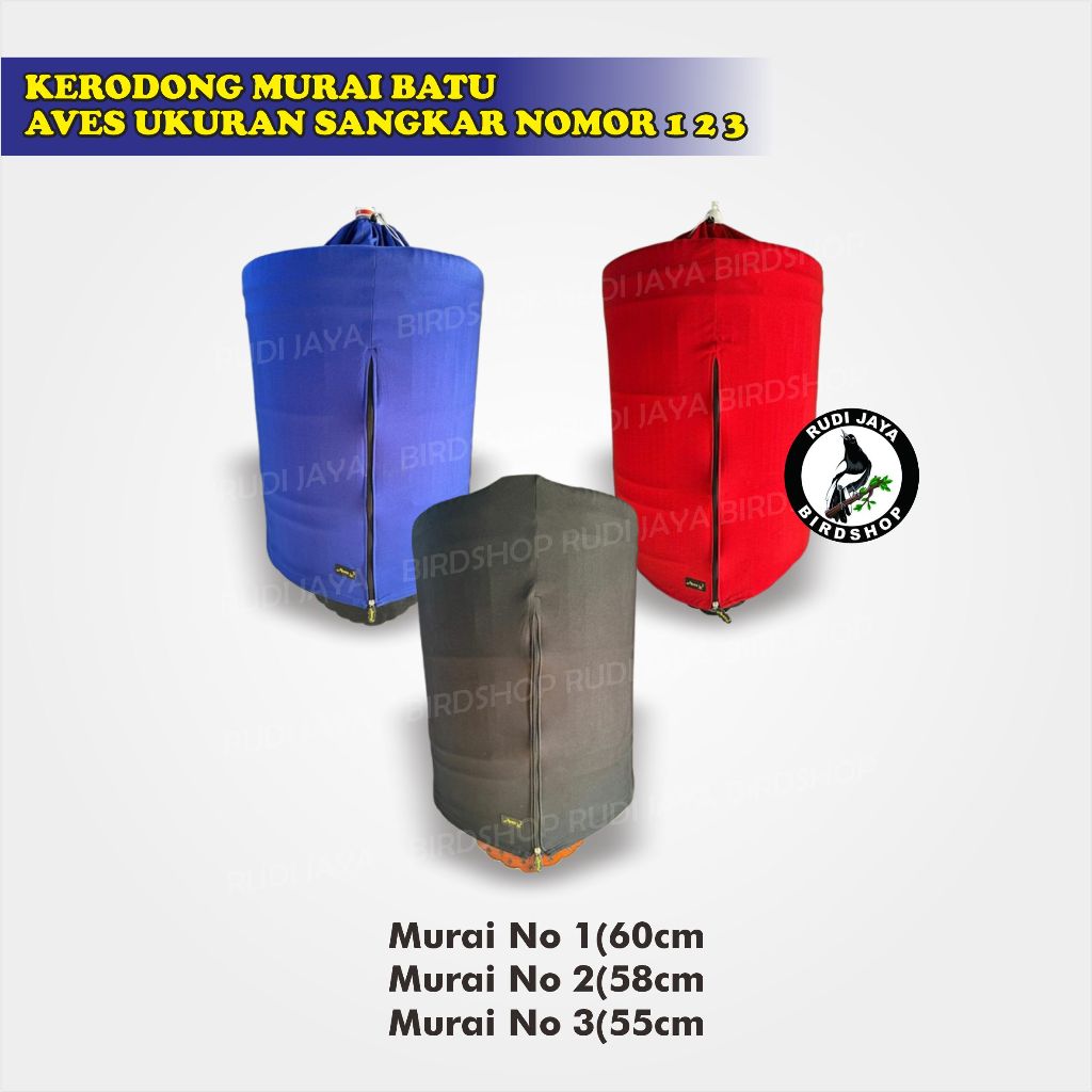 KERODONG KRODONG MURAI AVES PREMIUM TEBAL SANGKAR BULAT KANDANG BURUNG MURAI BATU