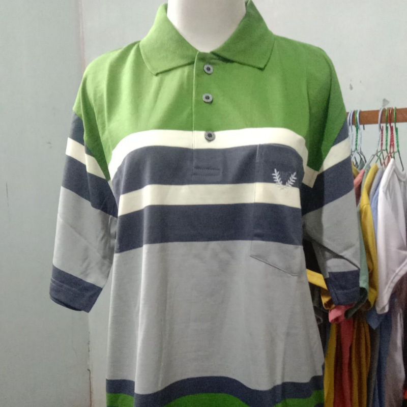 kaos wangki salur kerah pria dewasa