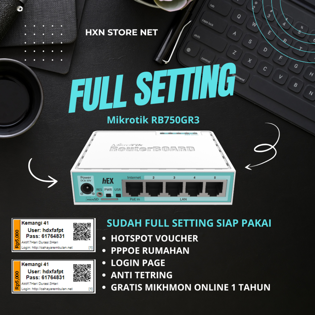 Mikrotik RB750GR3 Full Setting Siap Pakai Untuk Starlink