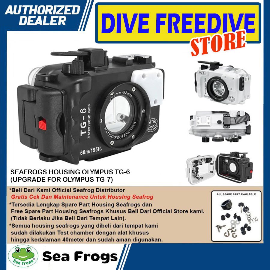 Housing Seafrogs Camera Olympus TG-6 Upgrade Fit TG-7 Case Casing Underwater Waterproof Sea frogs TG