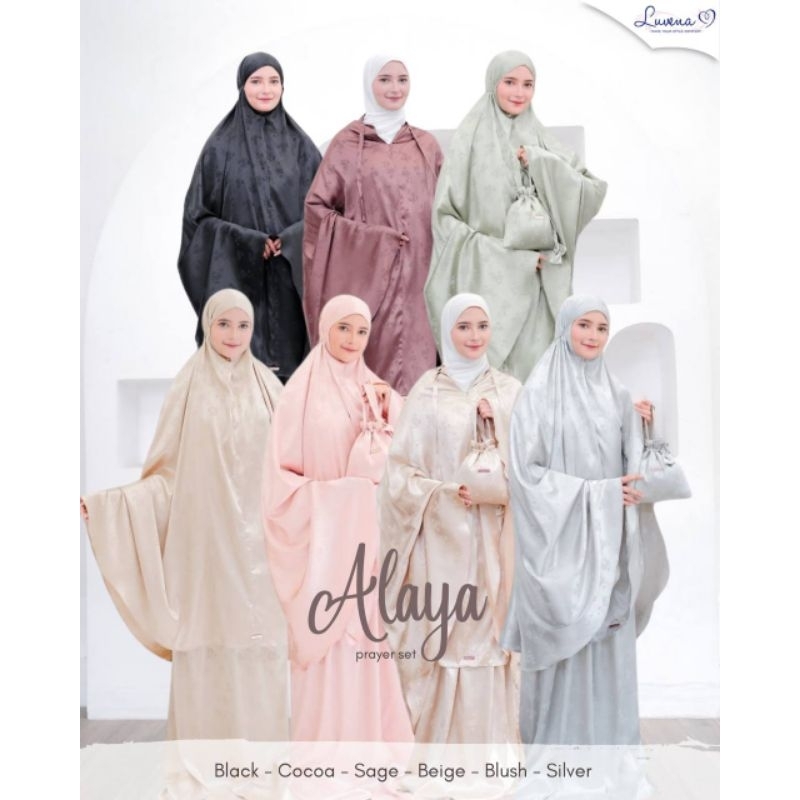 Mukena Dewasa Armany Silk Premium Jacquard Mukena 2in1 Alaya by Luvena