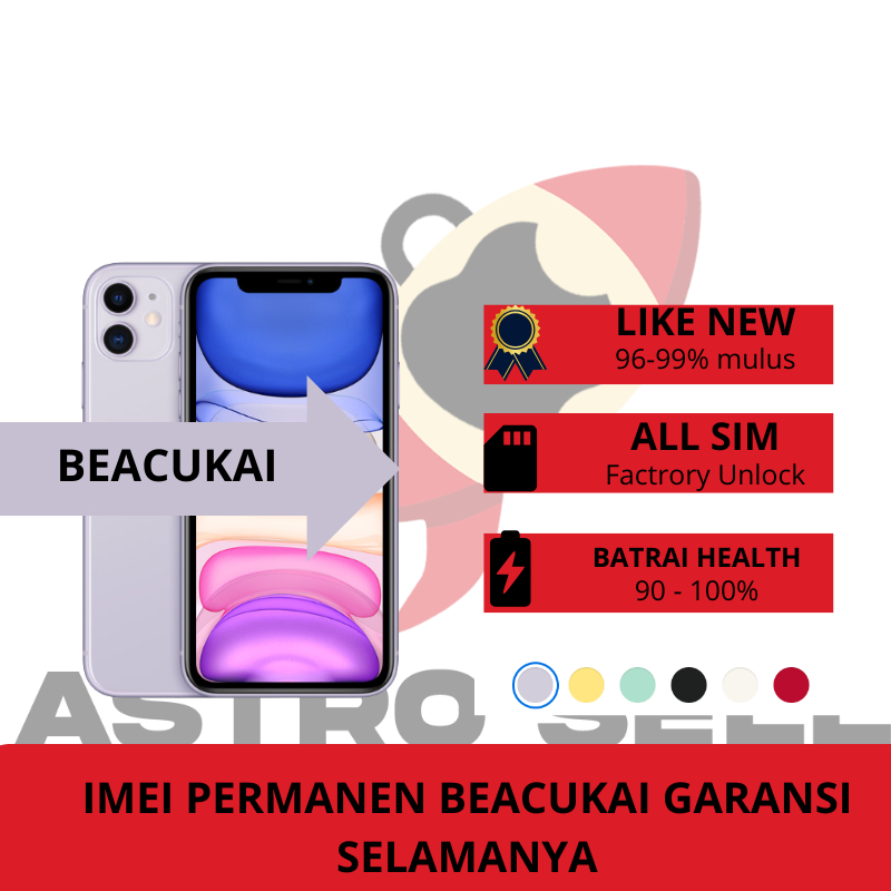 BEACUKAI IP 11 128GB/ 12PRO 128GB 256GB / 13 128GB IMEI PERMANEN Factory Unlock