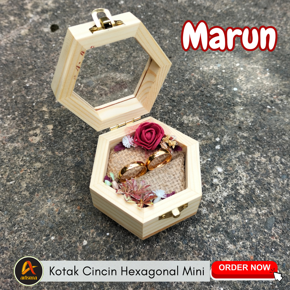 

Box Cincin Nikah Mini Custom Nama & Tanggal - Kotak Cincin Hias Bunga Cantik